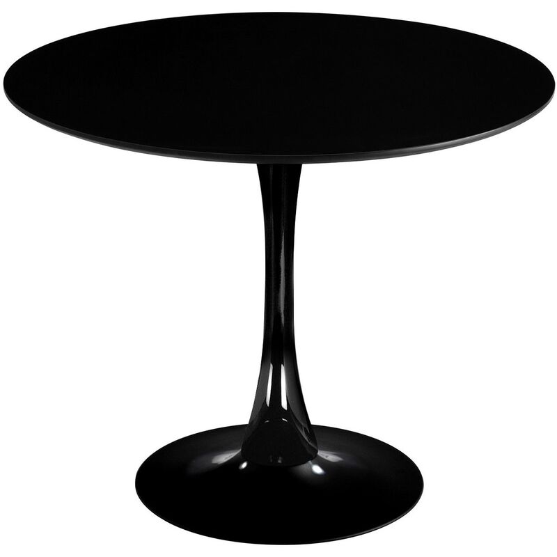 table ronde ibiza black ø90 cm noir - #070001