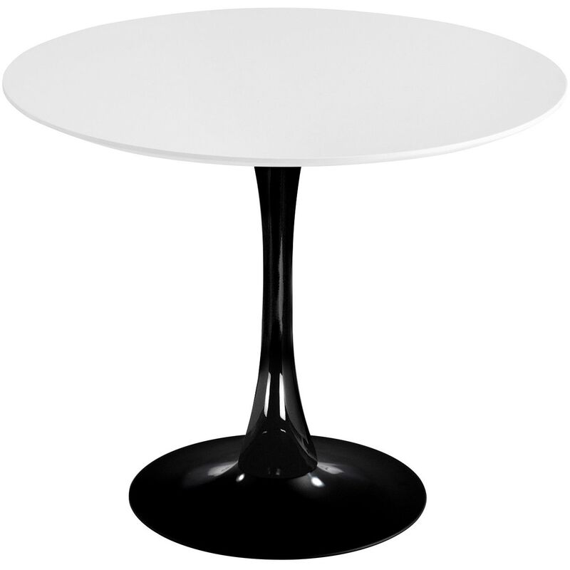 table ronde ibiza black ø90 cm copertura bianca gamba nera - http://www.ventamueblesonline.es/img/co/2047.jpg