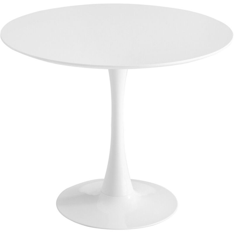 table ronde ibiza white ø90 cm blanc - #ffffff