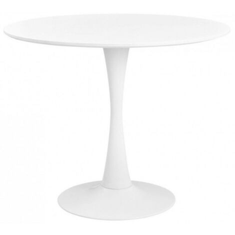 Table ronde moderne blanche Tulipa 80 cm