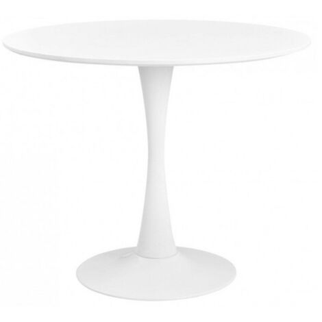 Table ronde moderne blanche Tulipa 90 cm