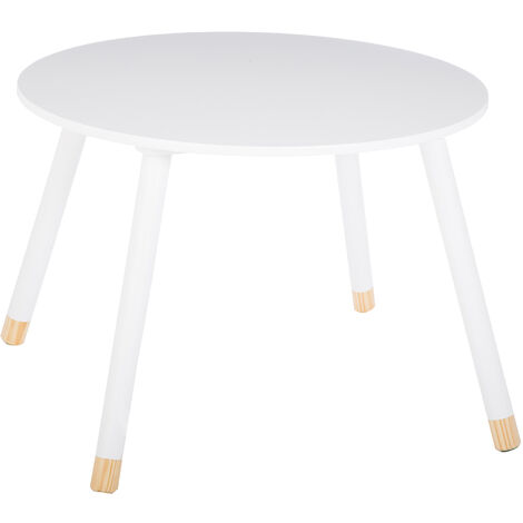 Table enfant ronde Dilcia en bois d'hévéa massif Ø 55 cm