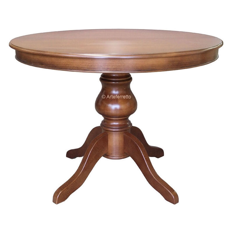 Artigiani Veneti Riuniti - Table ronde à rallonge merisier - diamètre 110 cm - Merisier