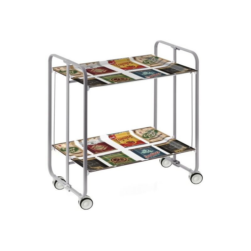 Table roulante pliante BAUHAUS châssis gris aluminium. - 22 - Don Hierro