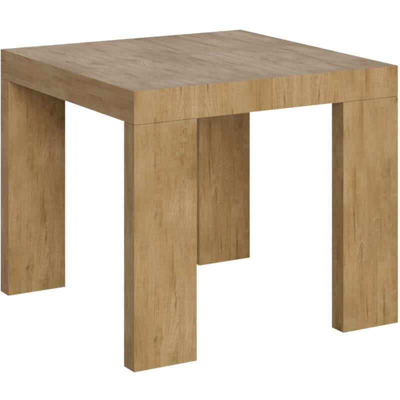 Itamoby - Table extensible 90x90/246 cm Roxell Quercia Natura