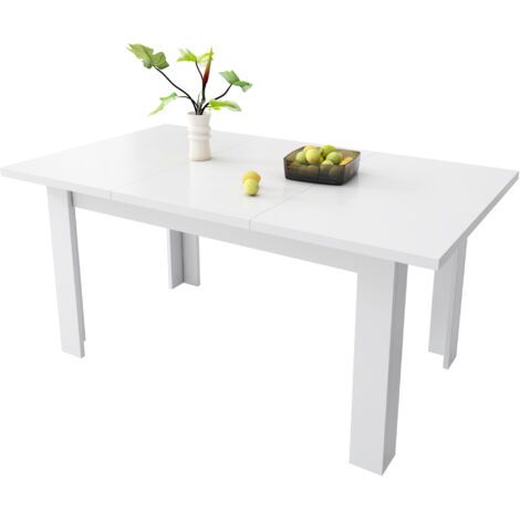 Table salle à manger 120x70cm blanc - Design minimaliste moderne, multifonction gain de place - 1PCS