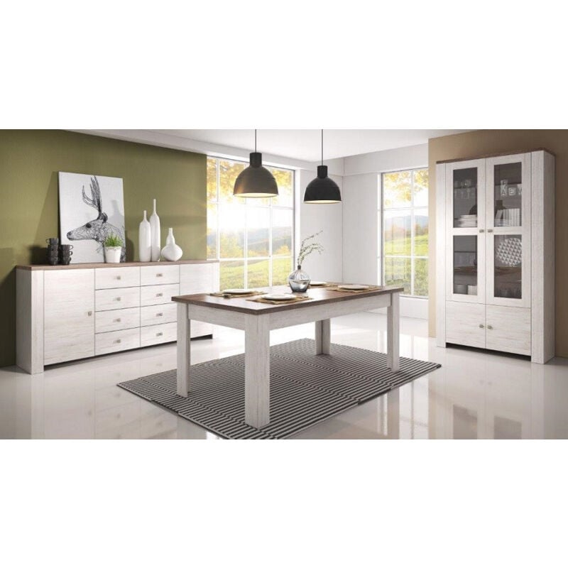 Azura Home Design - Table salle à manger asselia truffe et blanc