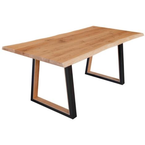 Table salle a manger pieds U chêne massif 200cm ADAM