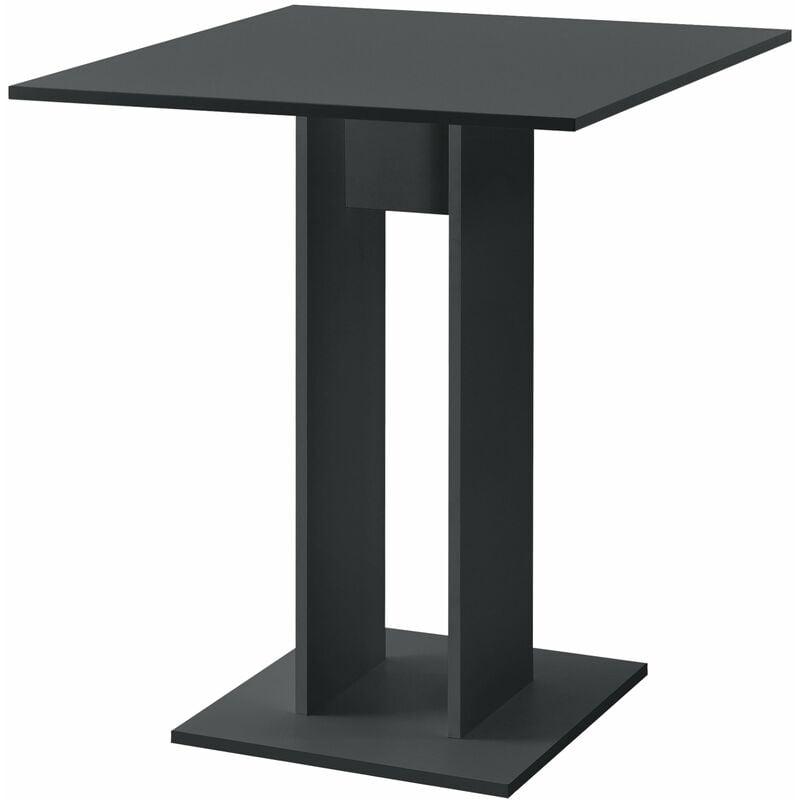 Helloshop26 - Table salle à manger cuisine salon carrée 78 cm gris foncé mat