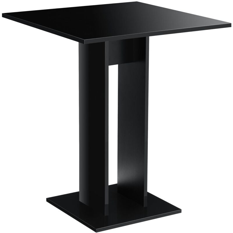 Helloshop26 - Table salle à manger cuisine salon carrée 78 cm noir