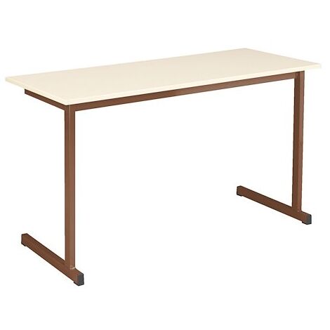 Table scolaire biplace L 130 x P 50 cm