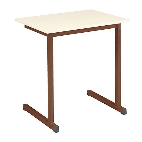 Table scolaire individuelle L 70 x P 50 cm piétement dégagement latéral