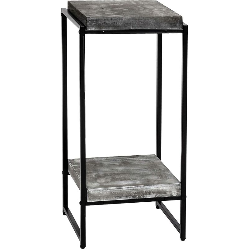 Décoshop26 - Table support de plantes étagère à fleurs table d'appoint en métal mdf gris foncé 82cm MED04071 Décoshop26 - Table support de plantes étagère à fleurs table d'appoint en métal mdf gris foncé 82cm MED04071