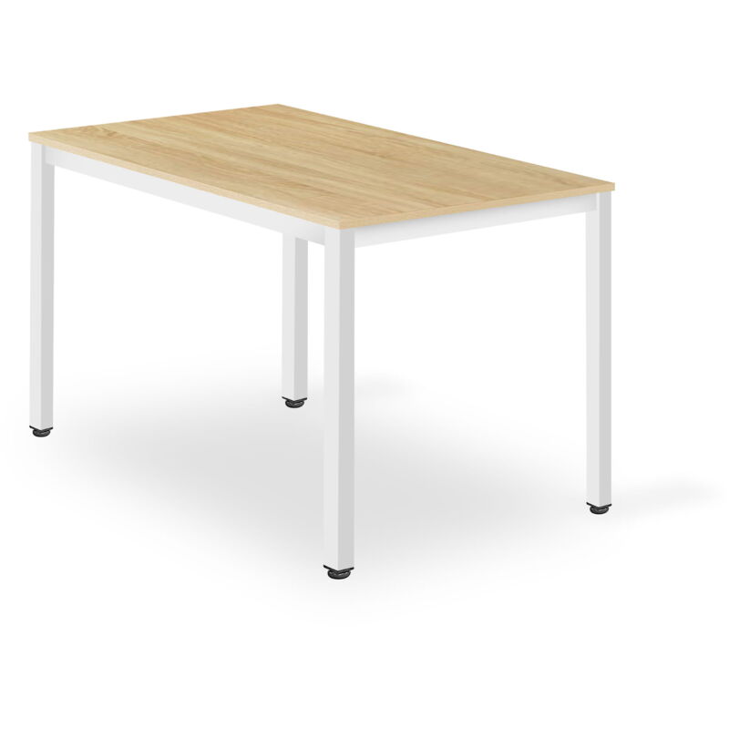 Table TESSA 120cm x 60cm - chêne / pieds blancs