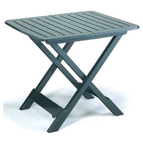 Progarden – Table de pique nique en résine pliable verte 79x72cm – Résistante aux intempéries et à la moisissure – 100% recyclable – Poids 7,3 kg
