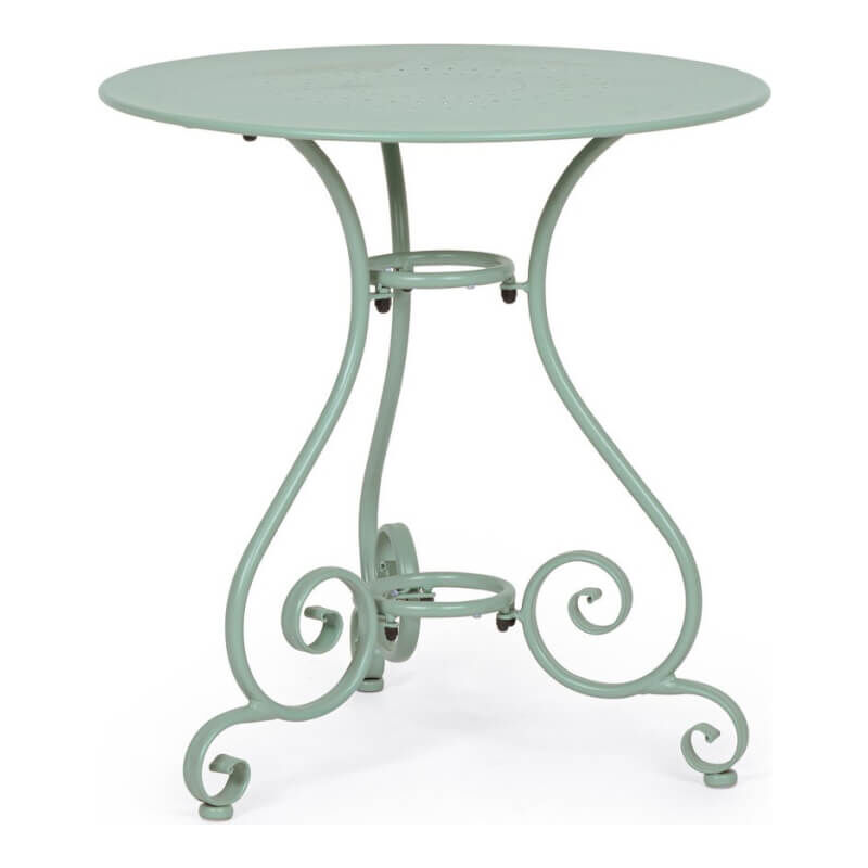 Table Etienne Frosty classique D70 en métal pour l'extérieur