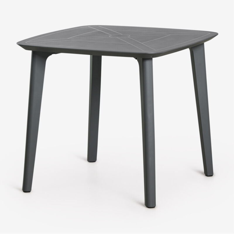 Table de jardin carrée 85x85 cm en polypropylène Scand SKLUM Gris Graphite