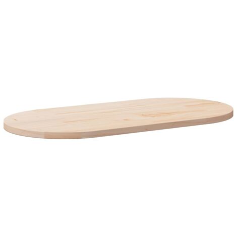 Table Top 100x50x2.5 cm Solid Wood Pine Oval vidaXL