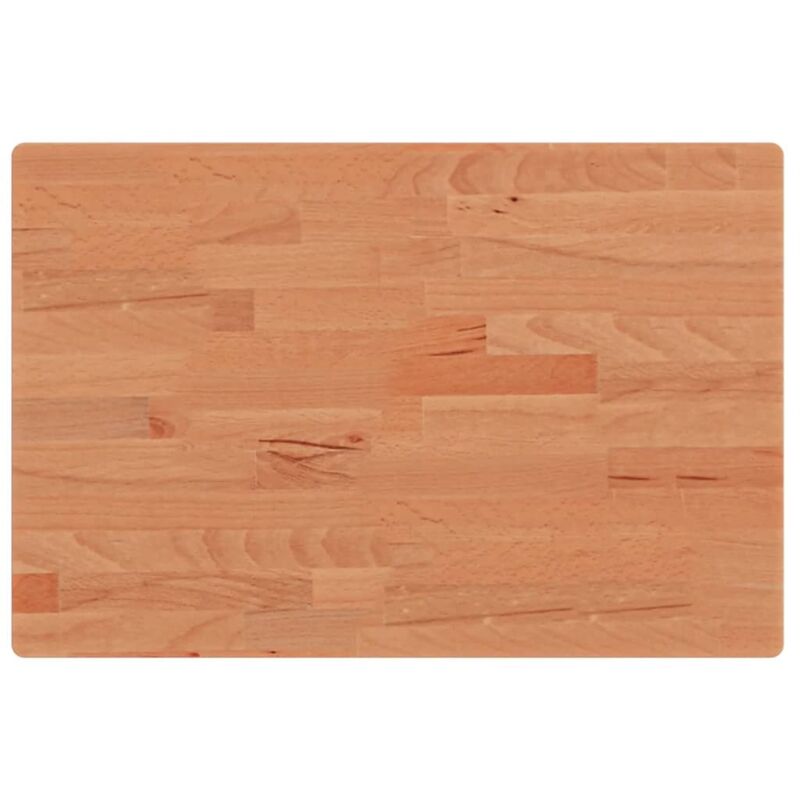 Table Top 60x40x2.5 Cm Rectangular Solid Wood Beech Vidaxl