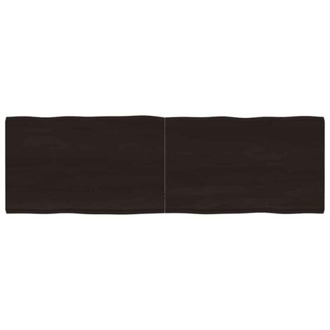 Table Top Dark Brown 160x50x(2-4) cm Treated Solid Wood Live Edge vidaXL