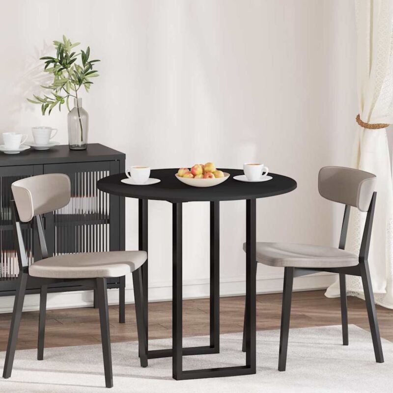 Table Top Black 80 X 80 X 1.5 Cm Engineered Wood Vidaxl