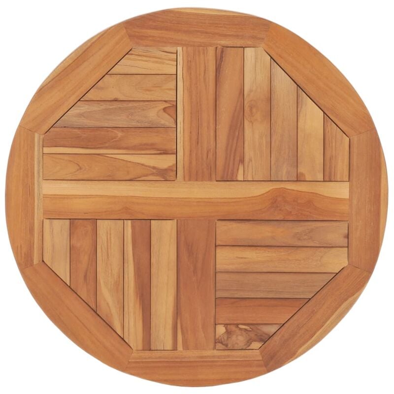 Table Top Solid Teak Wood Round 2.5 cm 60 cm Vidaxl