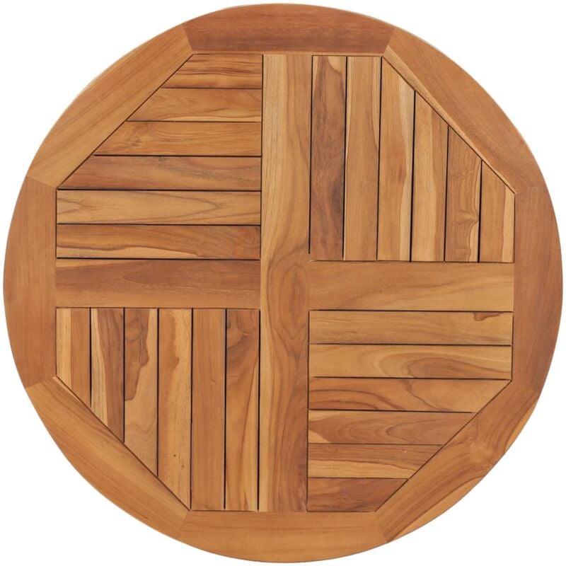 Table Top Solid Teak Wood Round 2.5 cm 80 cm Vidaxl