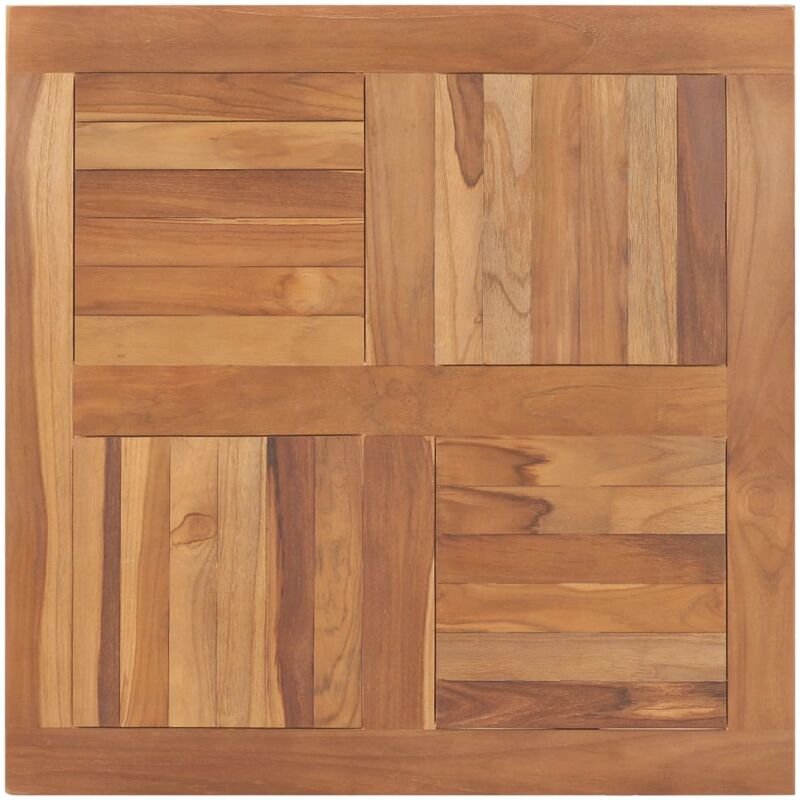 Table Top Solid Teak Wood Square 80x80x2.5 cm Vidaxl