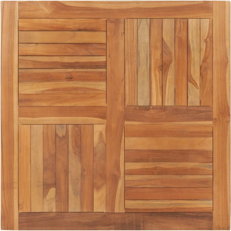 Table Top Solid Teak Wood Square 90x90x2.5 cm Vidaxl