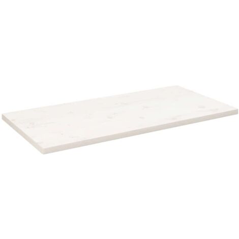 Table Top White 110x60x2.5 cm Solid Wood Pine Rectangular vidaXL