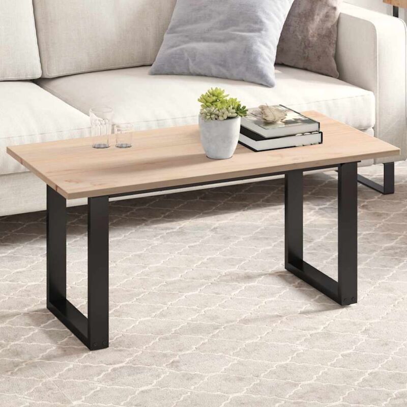 Table Top 100x50x1.7 cm Rectangular Solid Wood Pine vidaXL