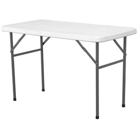 Table traiteur pliante blanche 122x61cm jusqu'à 130kg - Hendi 810934