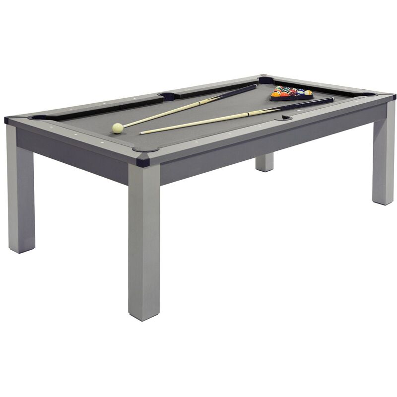 Table transformable - Billard & Ping-pong BALTHAZAR - 213*112*81.5cm - Gris