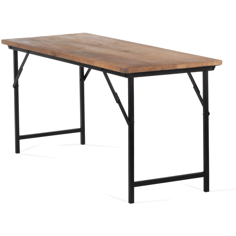 Table de Bureau Pliante Ulcan Bois recyclé - Acier Bois Recyclé - Bois Recyclé Bois Recyclé - Sklum