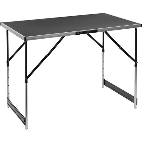 Table pliable 100 x 60 x 94 cm Aluminium HI - Noir