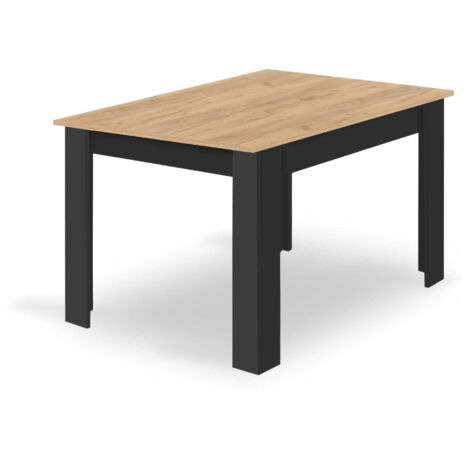 Table Valora NP 120X80 Artisan, design moderne, pieds noirs