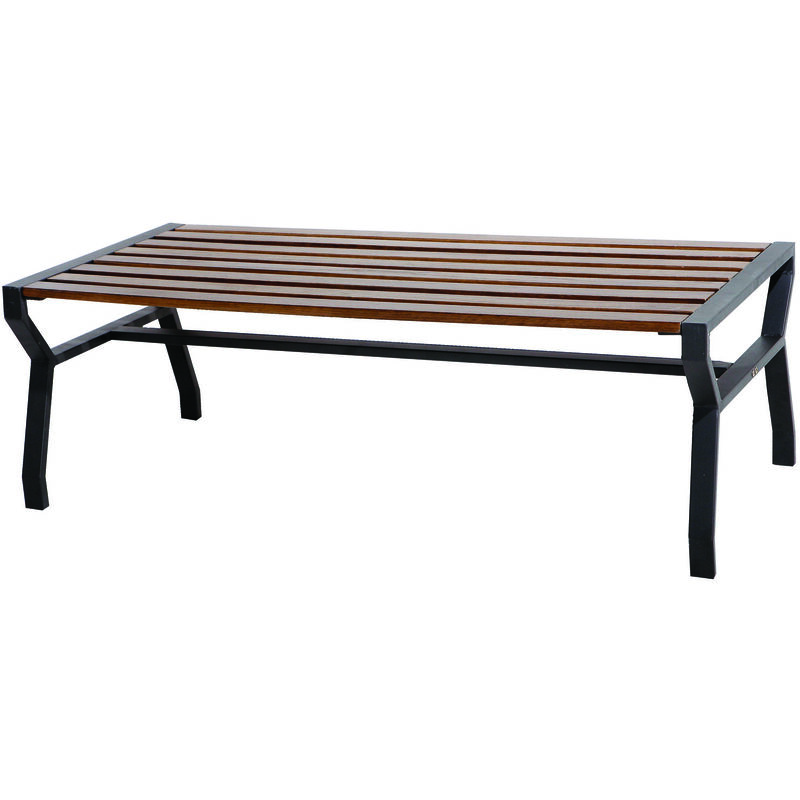 Salone Srl - table valy en acier avec portes en bois 122X60XH42 cm