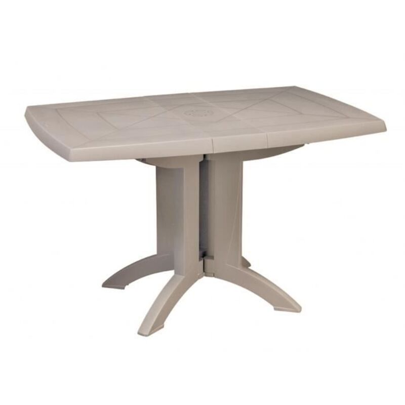 Grosfillex - Table pliante Vega - Lin - 118x77 - Résine - 4P