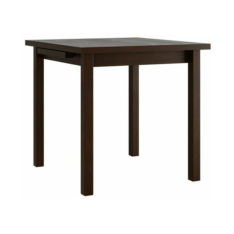 Mobilier1 - Table Victorville 109, Noix, 76x80x80cm, Allongement, Stratifié, Bois