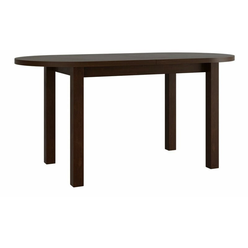Mobilier1 - Table Victorville 121, Noix, 76x80x160cm, Allongement, Stratifié, Bois