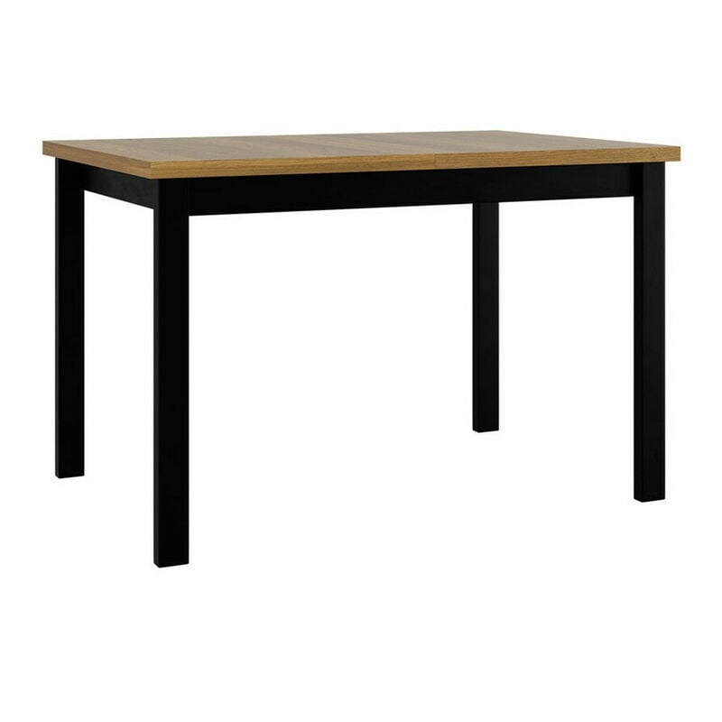 Mobilier1 - Table Victorville 125, Chêne petit-fils, 78x80x120cm, Allongement, Stratifié, Bois