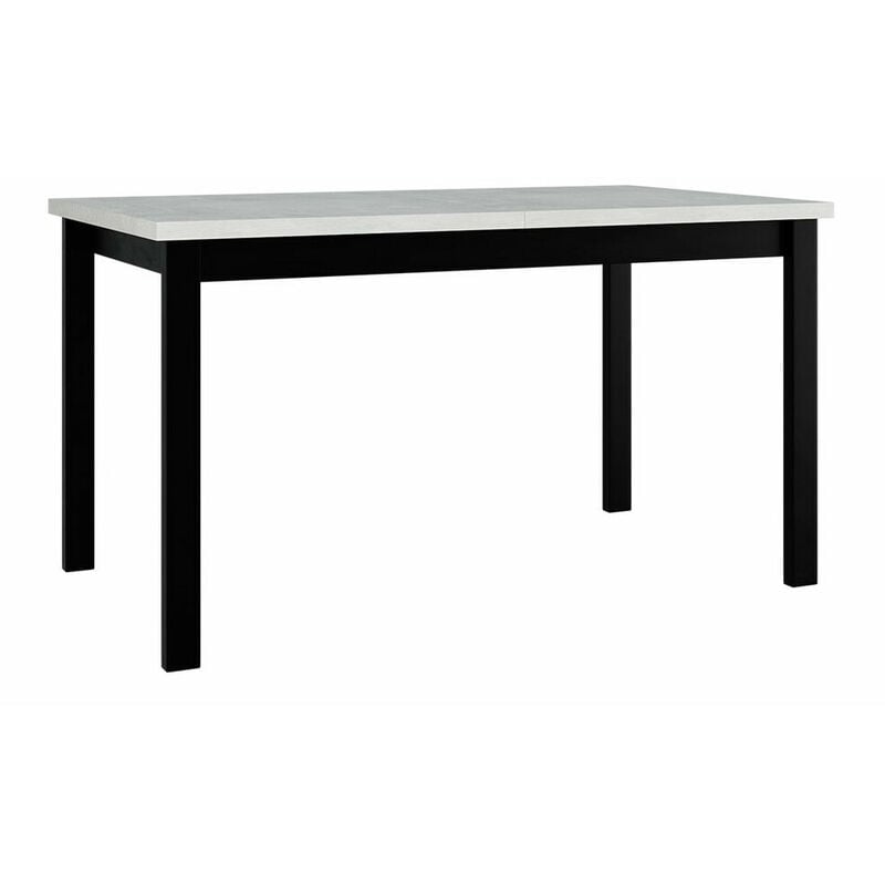 Mobilier1 - Table Victorville 126, Blanc, 78x80x140cm, Allongement, Stratifié, Bois