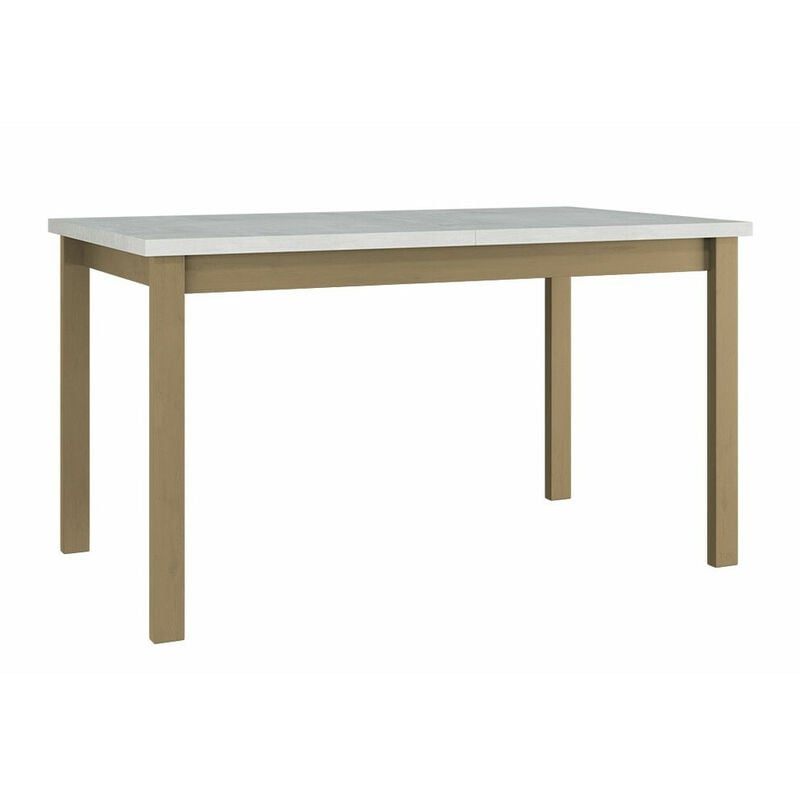 Mobilier1 - Table Victorville 126, Blanc, 78x80x140cm, Allongement, Stratifié, Bois