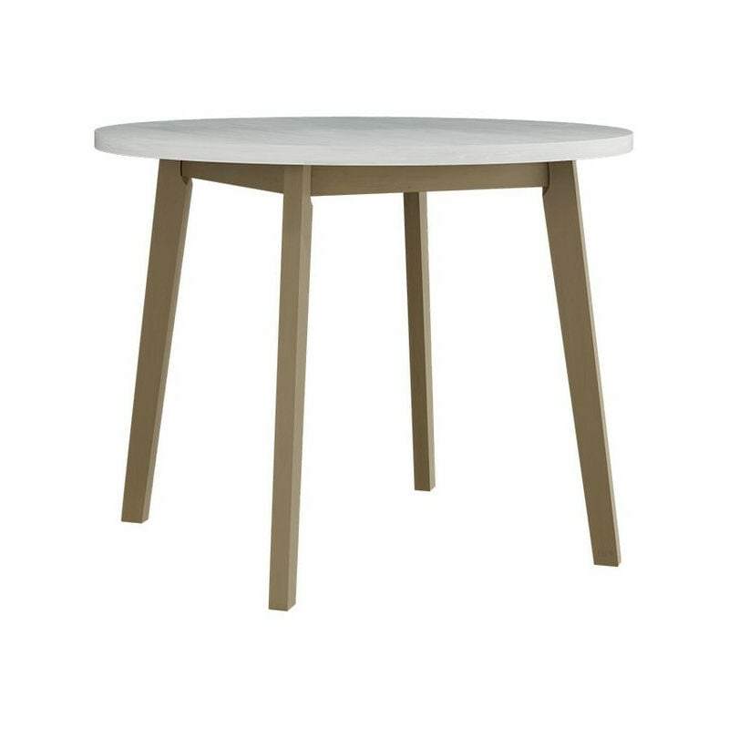 Mobilier1 - Table Victorville 128, Blanc, 75x0x0cm, Stratifié, Bois