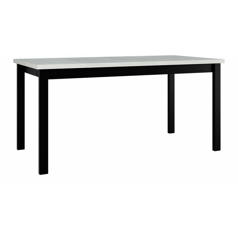 Mobilier1 - Table Victorville 177, Blanc, 76x92x160cm, Allongement, Stratifié, Bois