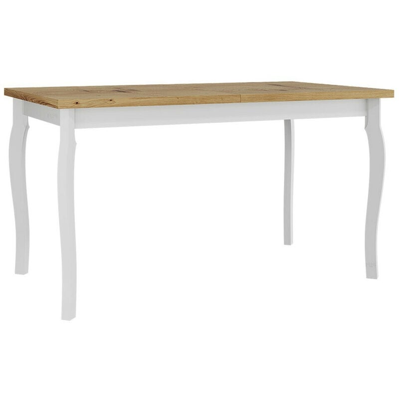 Mobilier1 - Table Victorville 331, Chêne Artisan, 78x80x140cm, Allongement, Stratifié, Bois