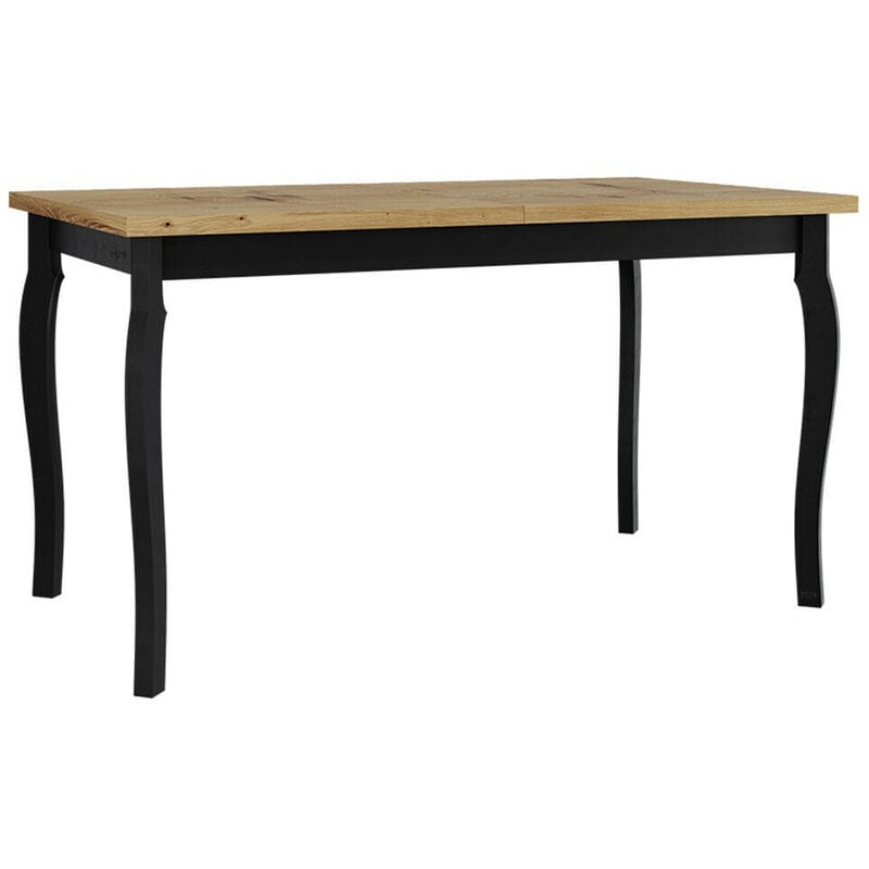 Mobilier1 - Table Victorville 331, Chêne Artisan, 78x80x140cm, Allongement, Stratifié, Bois