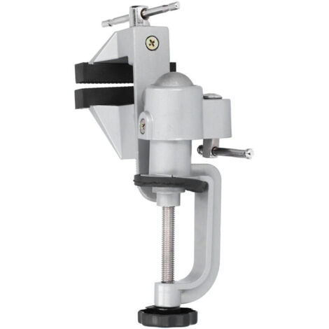 Table vise with 52mm engineering rubber jaw sleeve clamping tool.