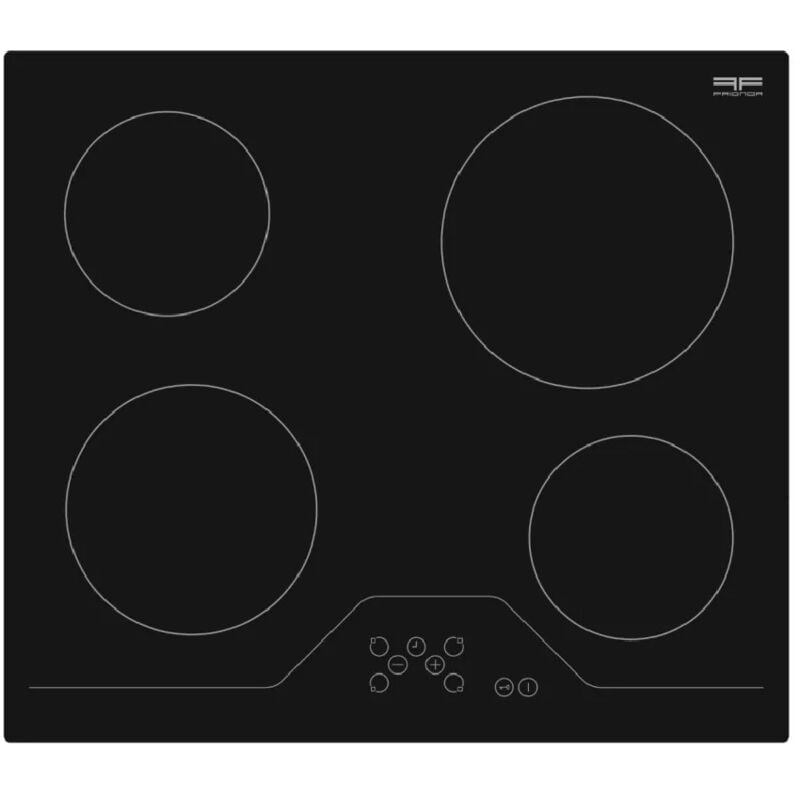 Frionor - Plaque de cuisson encastrable, table vitrocéramique 4 zones à touches sensitives, noire