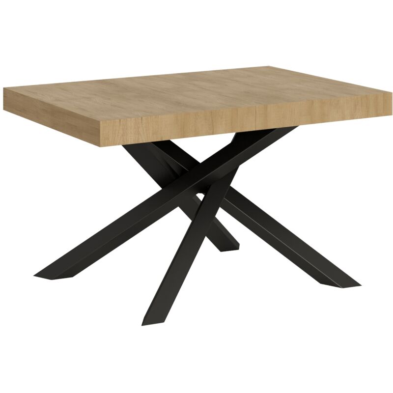 Itamoby - Table extensible 90x130/390 cm Volantis Quercia Natura structure Anthracite